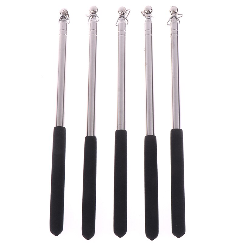 1pcs Black Stretchable Pointer touch whiteboard pen felt head stainless steel telescopic rod teacher pointer 1 meter