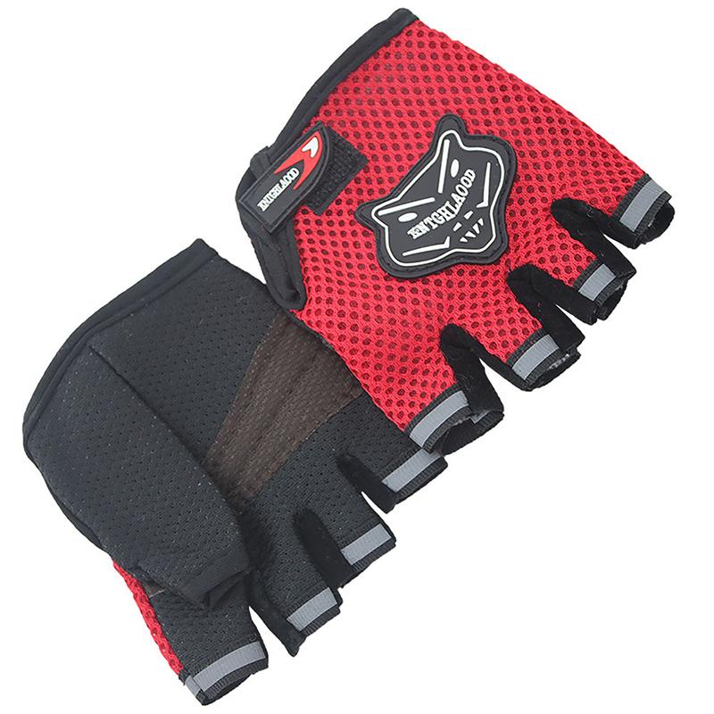 Guantes de ciclismo transpirables para hombre, de medio dedo, antigolpes, para exteriores, guantes de bici deportes