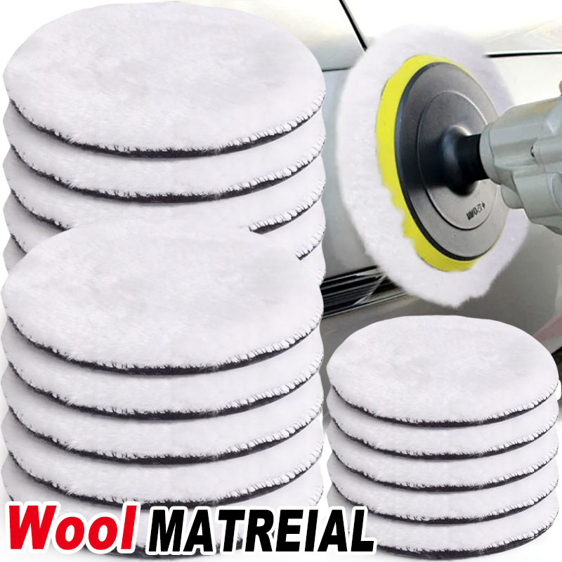 5Pcs 3/4/5 Inch Polishing Kit Car Polishing Pad Car Waxing Sponge Disk Wool Wheel Auto Paint Care Polisher Pads Car Gadget