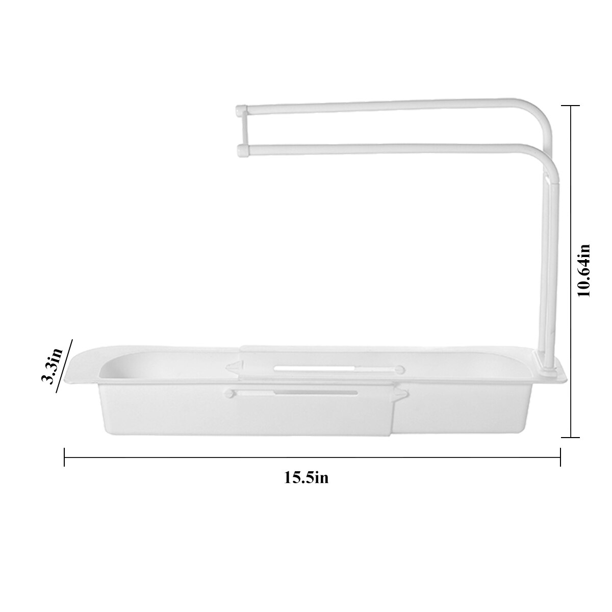 Égouttoir télescopique pour évier de cuisine, panier de rangement, porte-robinet réglable, accessoires de salle de bain: 03
