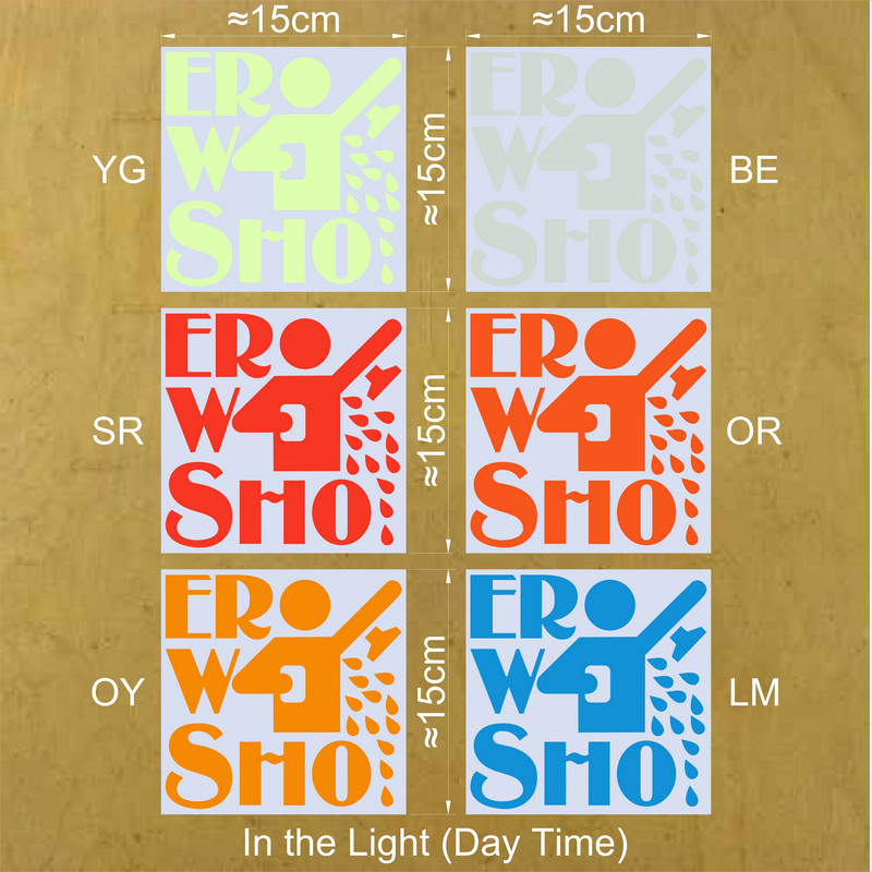 Zabawna naklejka na drzwi robić prysznica Świecąca w ciemności Znak łazienkowy Naklejka ścienna Toaleta Pralnia Łazienka DIY Świecąca dekoracja