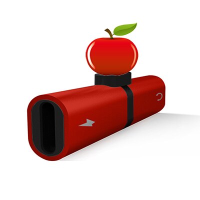 2 In 1 T-Vorm Vrouwelijke Lightning Naar Doub Bliksem Jack Aux Opladen Adapter Voor Verlichting Splitter Hoofdtelefoon Voor iphone 11 8 7 Se: Rood