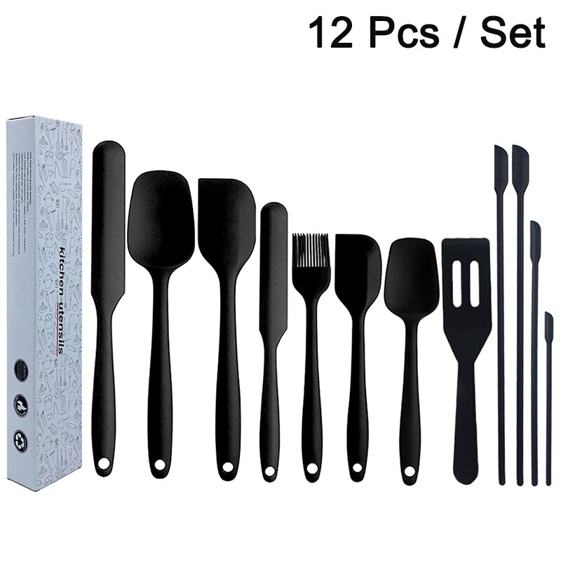 Juego de espátulas de silicona, utensilios de cocina, cuchara raspadora, cepillo, herramienta para hornear y cocinar, 6 uds.