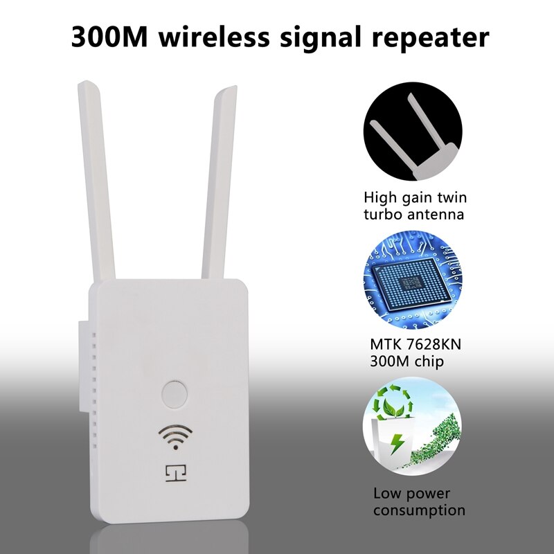 WiFi Repeater Wifi Signal Range Extender 2.4GHz 300Mbs AP Mode to Provide a Stable Network for Online Working
