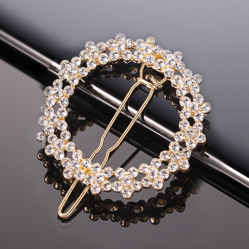 Korea Hollow Star Haar Clips voor Vrouwen Kristallen Steentjes Pentagram Haarspeld Vrouwen Bruids Haaraccessoires Hairgrip: 7