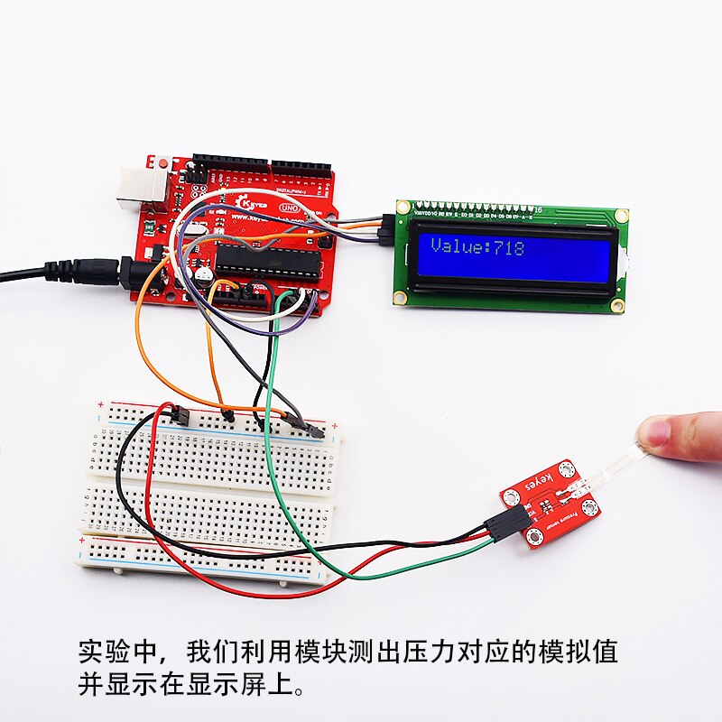 Thin-film Pressure Sensor Module for Arduino Micro:bit Red DC 3.3V-5V 0-5kg Pressure Sensor Pcb Module