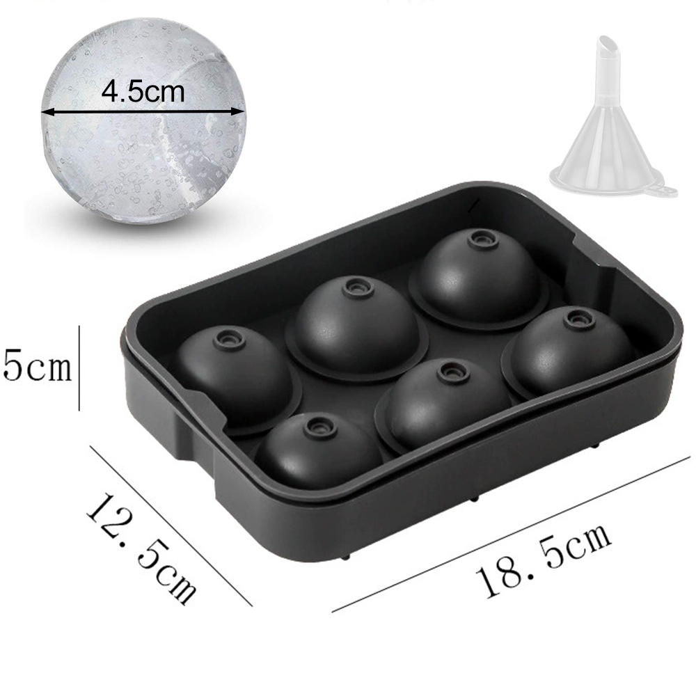 Silicone Ice Cube Molds Set Large Whiskey Ice Cube Ball Mold Round Square Trays for Cocktails Freeze Homemade Iced Drink Barware: Pink