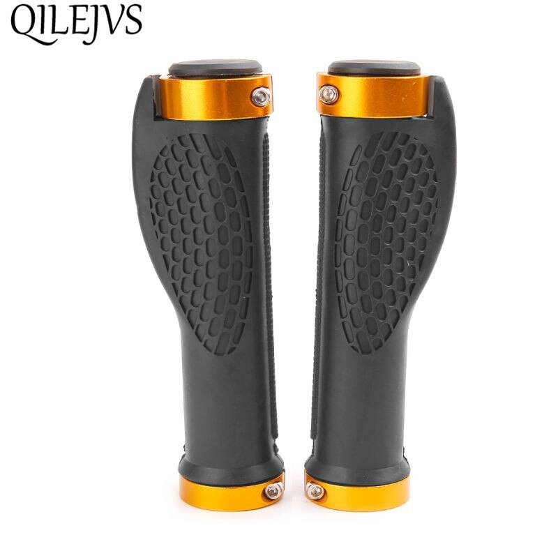 Guidão ergonômico de bicicleta, com trava de borracha, antiderrapante, para ciclismo de estrada: YELLOW