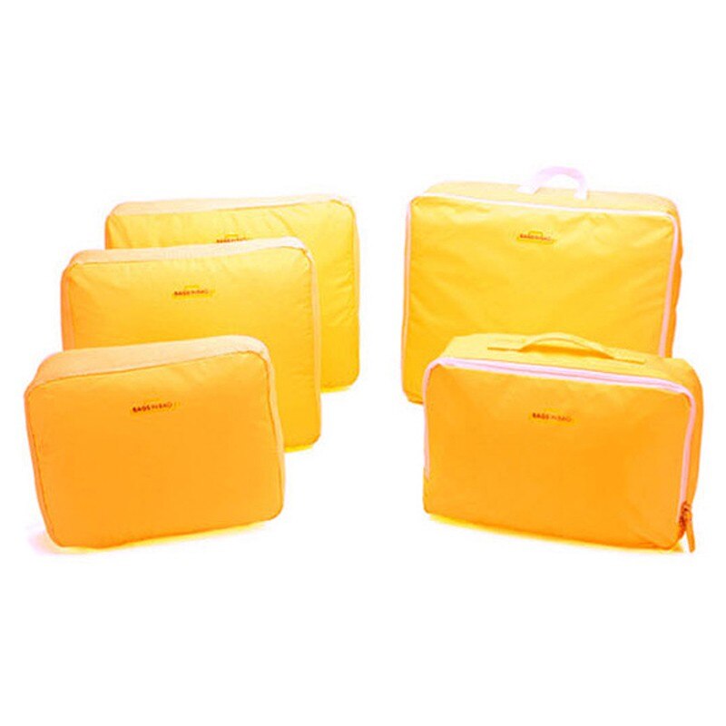 JXSLTC 5 pièces/ensemble de Oxford tissu voyage maille sac organisateur de bagages emballage Cube organisateur sacs de voyage