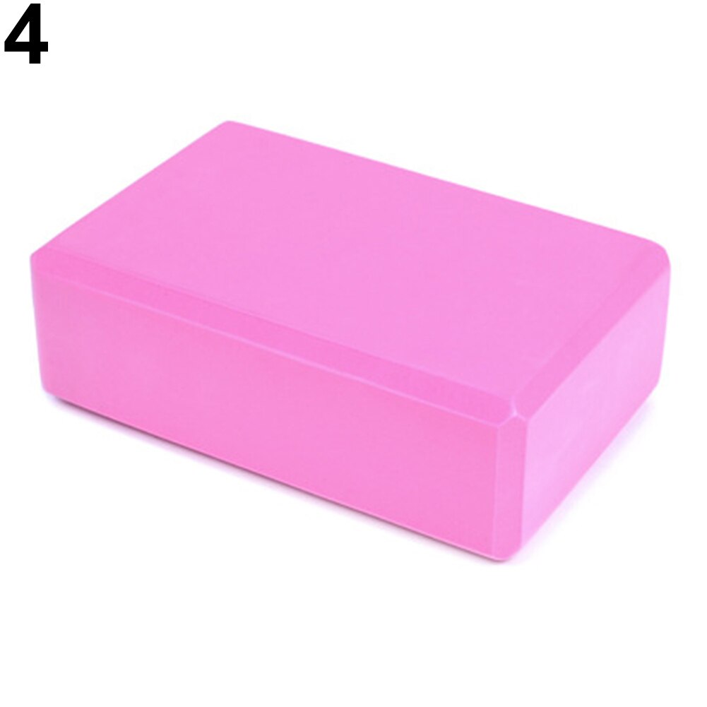 Bloques de Yoga apoyos espuma ladrillo ayuda para el estiramiento gimnasio Pilates Yoga bloque ejercicio actividad física deporte espuma EVA ladrillo: Rosa