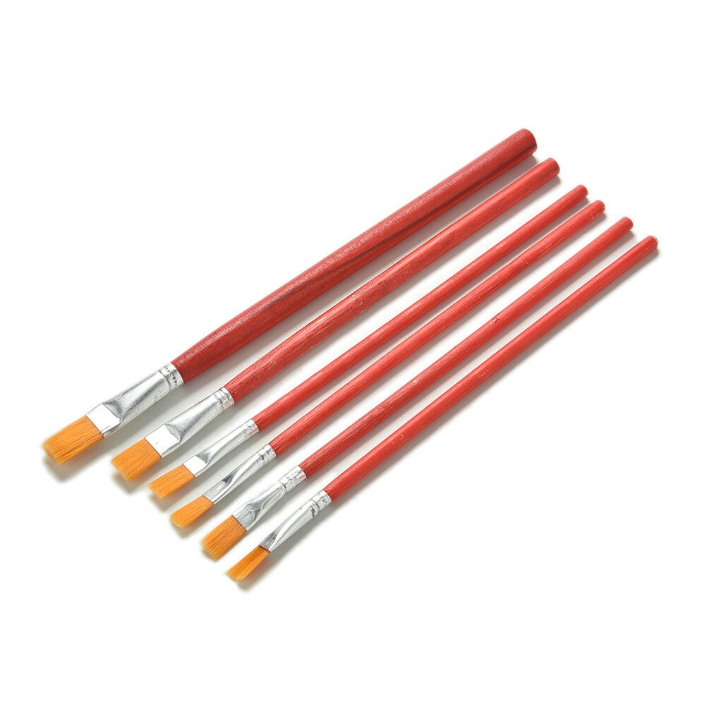 Jetting 6 Pcs/set Nylon Acrylic Watercolor Drawing Painting Brush Set Pen For Artist Student School Brushes Supply