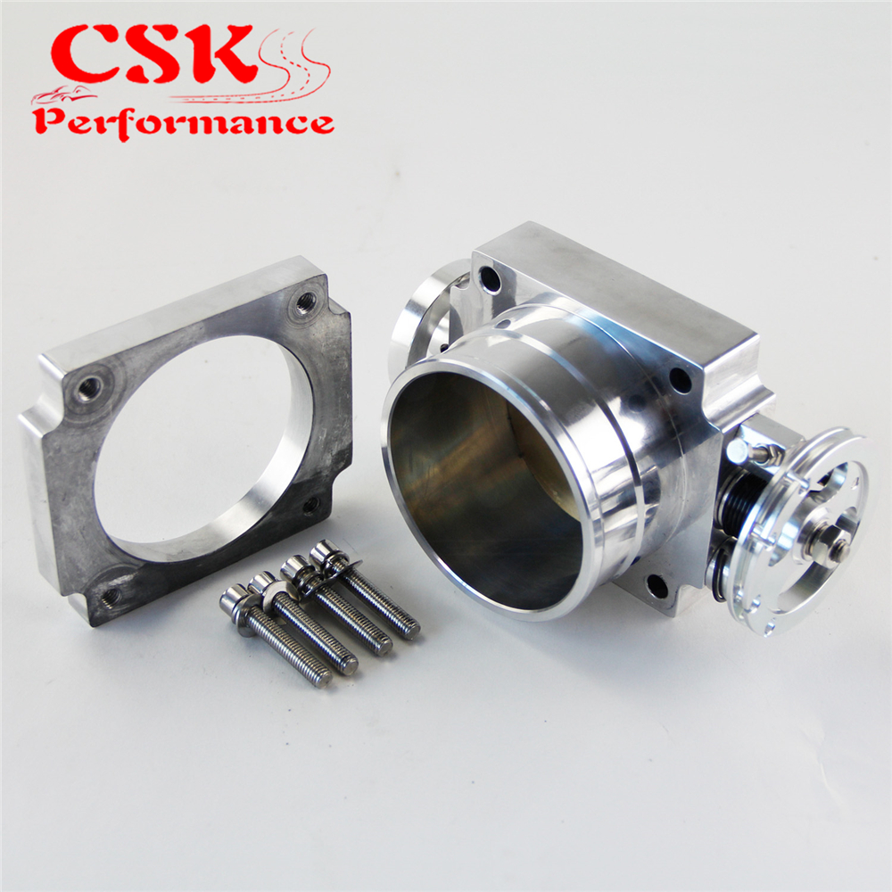 Universal 90mm VQ35TPS Throttle Body Intake Manifold Black/Red/Blue/Silver