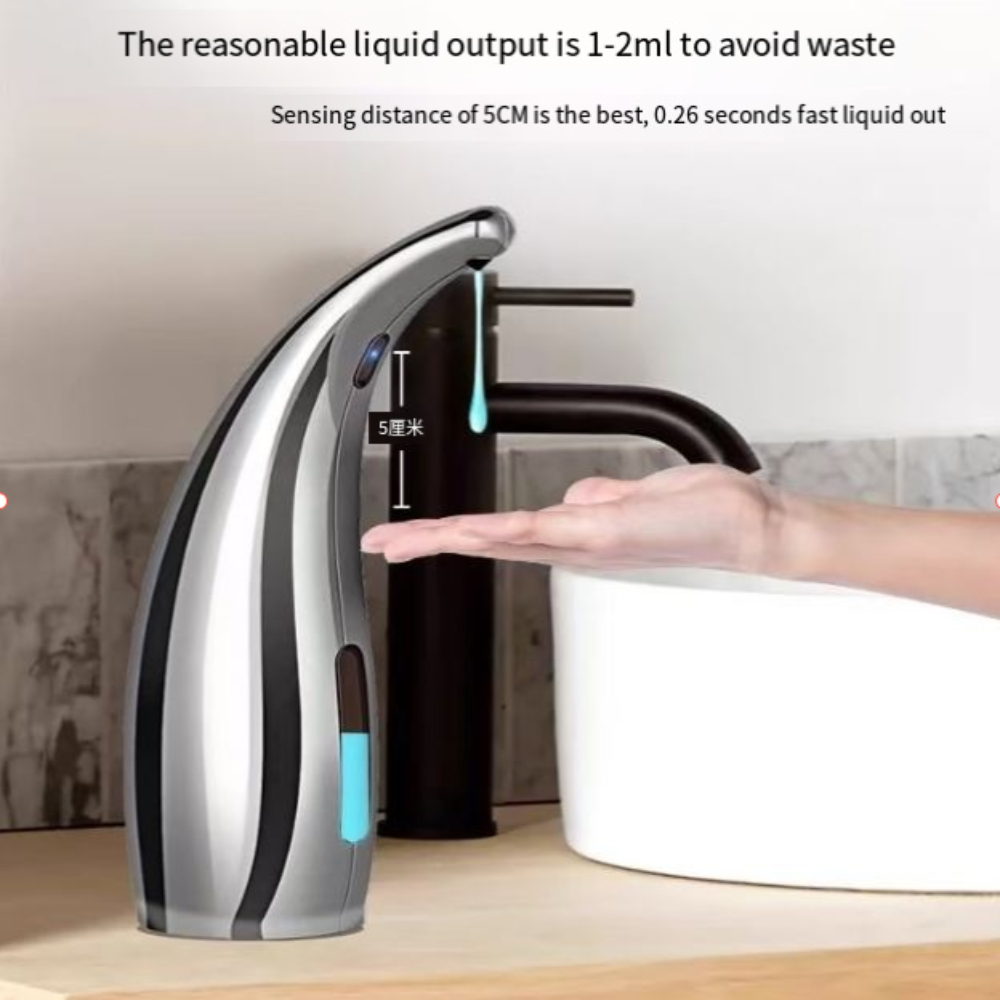 Seifenspender, 1 Stück, automatischer Sensor, berührungslos, intelligenter Handwaschspender, 300 ml, Geschirrspülmittel, Shampoo, Tischplatte