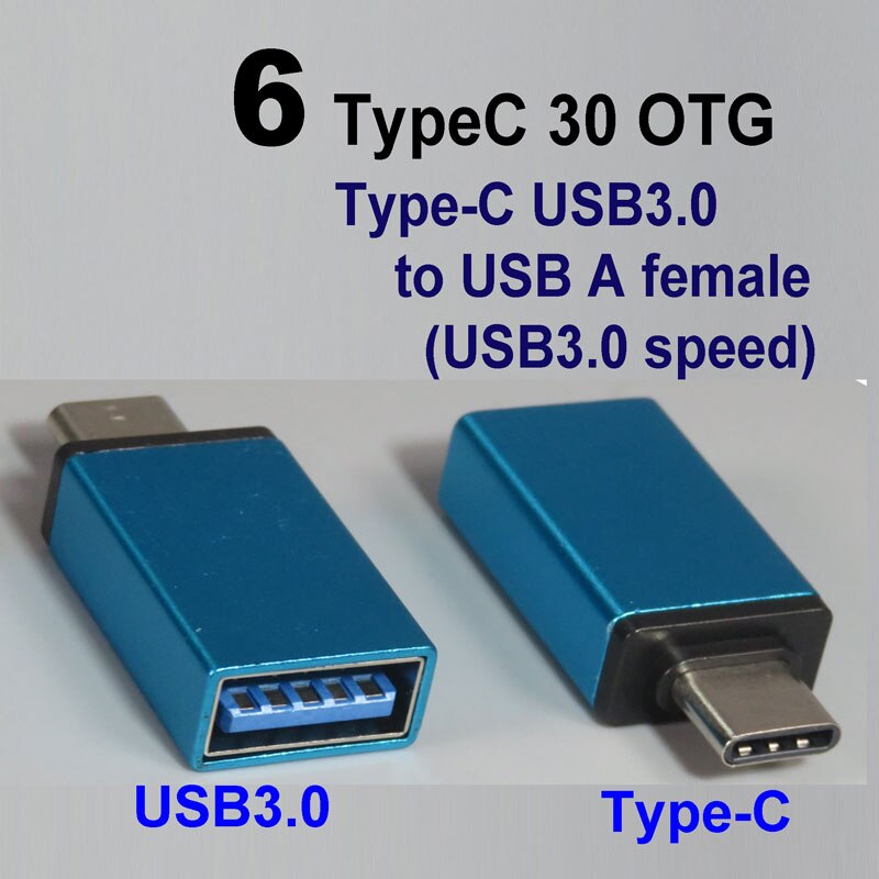 Adaptador USB OTG tipo C A micro-usb tipo A, convertidor hembra A macho, cable USB de teléfono para unidad de almacenamiento huawei: 6 Type-C 30 OTG