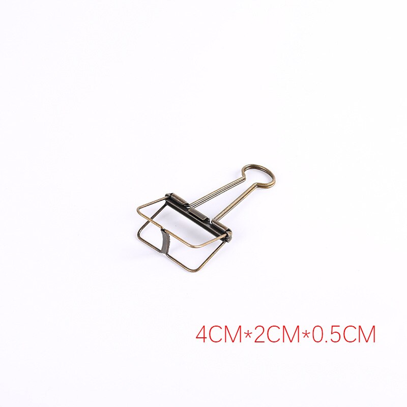 Cute Kawaii Colorful Metal Paper Clips Binder Clip For Photo Message Ticket File Office School Supplies Clips Korean Stationery: Trumpet - bronze