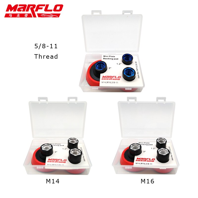 Marflo ponçage support plaque support tampon M14 filetage M16 5/8-11 T1.2 "2" 3 "3 taille dans un emballage