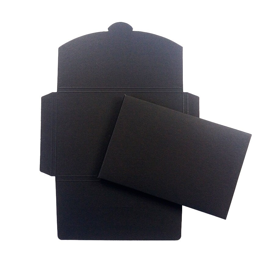 10 Pcs/lot 16x10.5x0.5cm Blank DIY Envelop Black White Kraft Paper Envelope Postcards Greeting Card Cover Photo Packaging Boxes: black