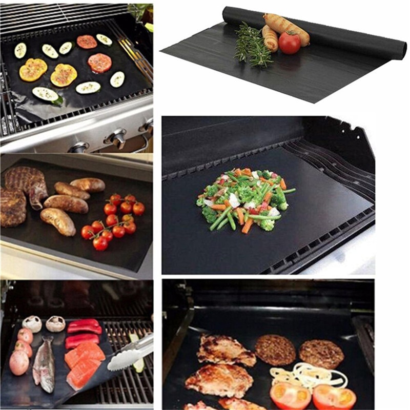 Non-stick bbq & bakmattor, ptfe party återanvändbar telefon spis, grill pad , 1/2/3/5 # 4 utomhus bbq set