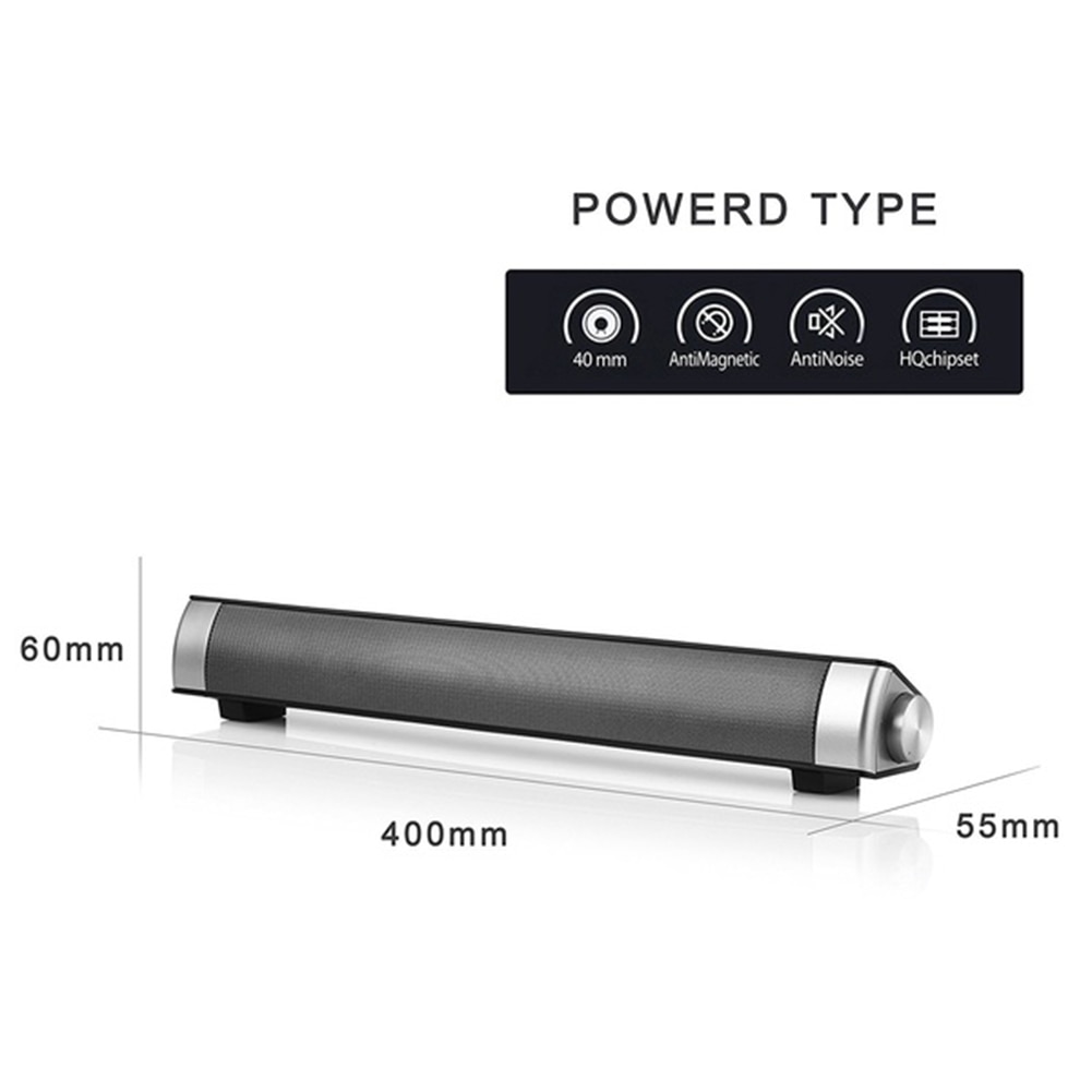 Trådløs bluetooth soundbar stereohøjttalere hifi hjemmebiograf tv soundbar surround sound system subwoofer aux tv radio kolonne