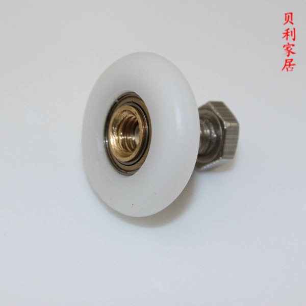 Polea Circular de cristal para puerta corredera de baño, accesorio de ducha Vintage con rueda única, 19, 23, 25 y 27mm