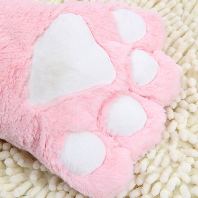 Kvinner jenter tegneserie plysj katt labber hansker hushjelp anime cosplay tilbehør rekvisitter maskerade festkjole dekor