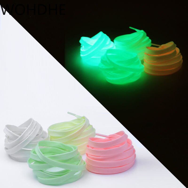 Fluorescencyjne sznurowadła nocne emitujące światło trampki płótno sznurowadło dla obu płci moda nowe sznurowadła buty sznurowadła struny