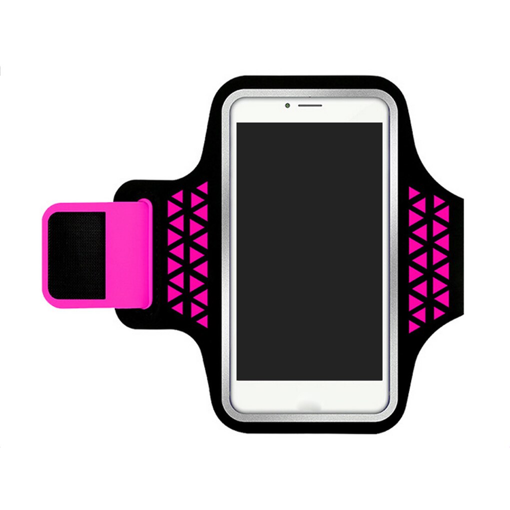 Elenxs braçadeira de armazenamento do telefone correndo esportes pacote de pulso ao ar livre jogging bolsos caminhadas ciclismo saco leve: Rose red 5.2 inch