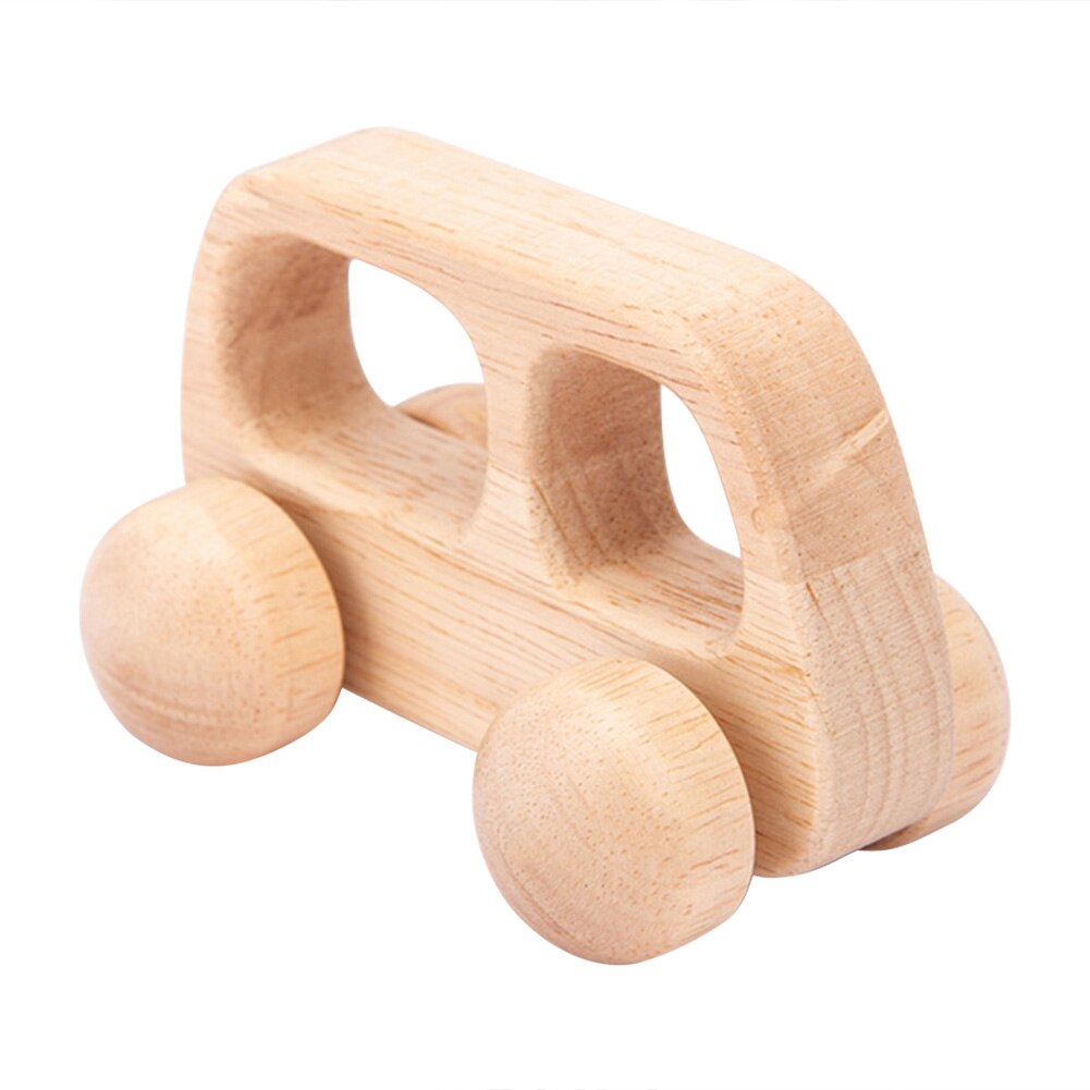 Montessori Toys Wooden Toys Wood Car Blocks Children Automobile Vehicles Car Model Baby Hand Catching Grip Toys Kids Educational: 	E