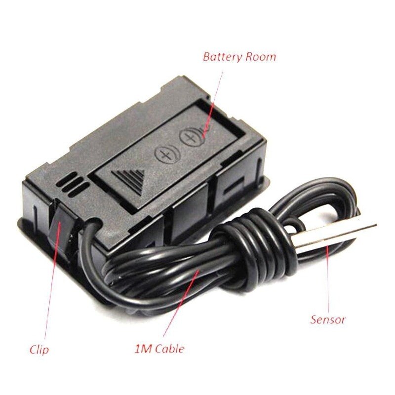 LCD Fish Tank Waterproof Temperature Thermometer Meter Reptile Aquarium Waterproof Probe Thermometer WITHOUT BATTERY Digital