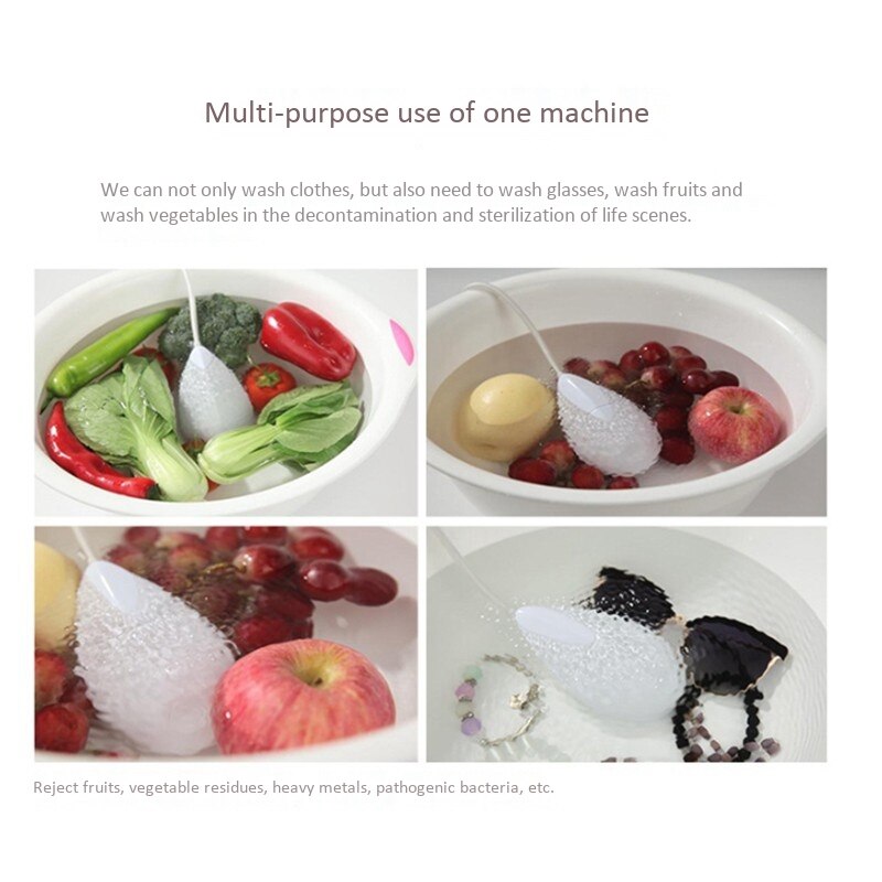 Ultrasonic Bubble Mini Washing Machine, Watch Dormitory, Portable Small Washing Machine