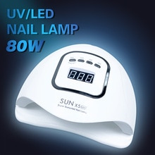 SUNX5max 80W Nagel Droger UV LED Nail Lamp Lcd Hybrid LEDs Droger UV Lamp voor Curing UV gel Polish Manicure Nail Tool
