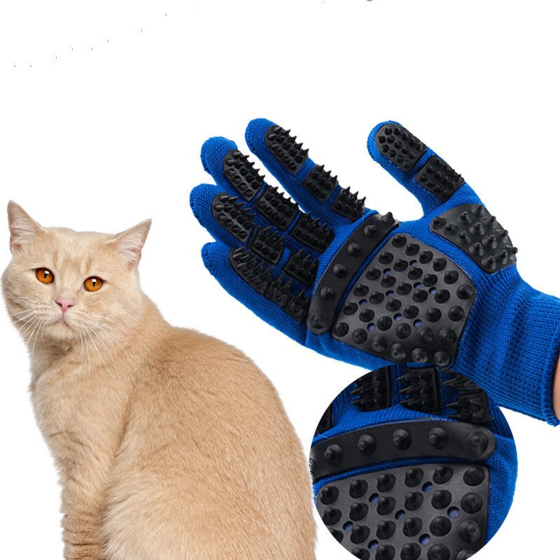 Katzen pflege handschuh Hunde Massage kamm Haustier handschuhe bat bürste für Katzen saubere Massage Haarentferner Bürsten Haustier bedarf