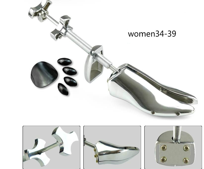 1 styk aluminiumslegering sko træ metal justerbar sko udvider kvinder sko bårer stål sko båre shaper: B