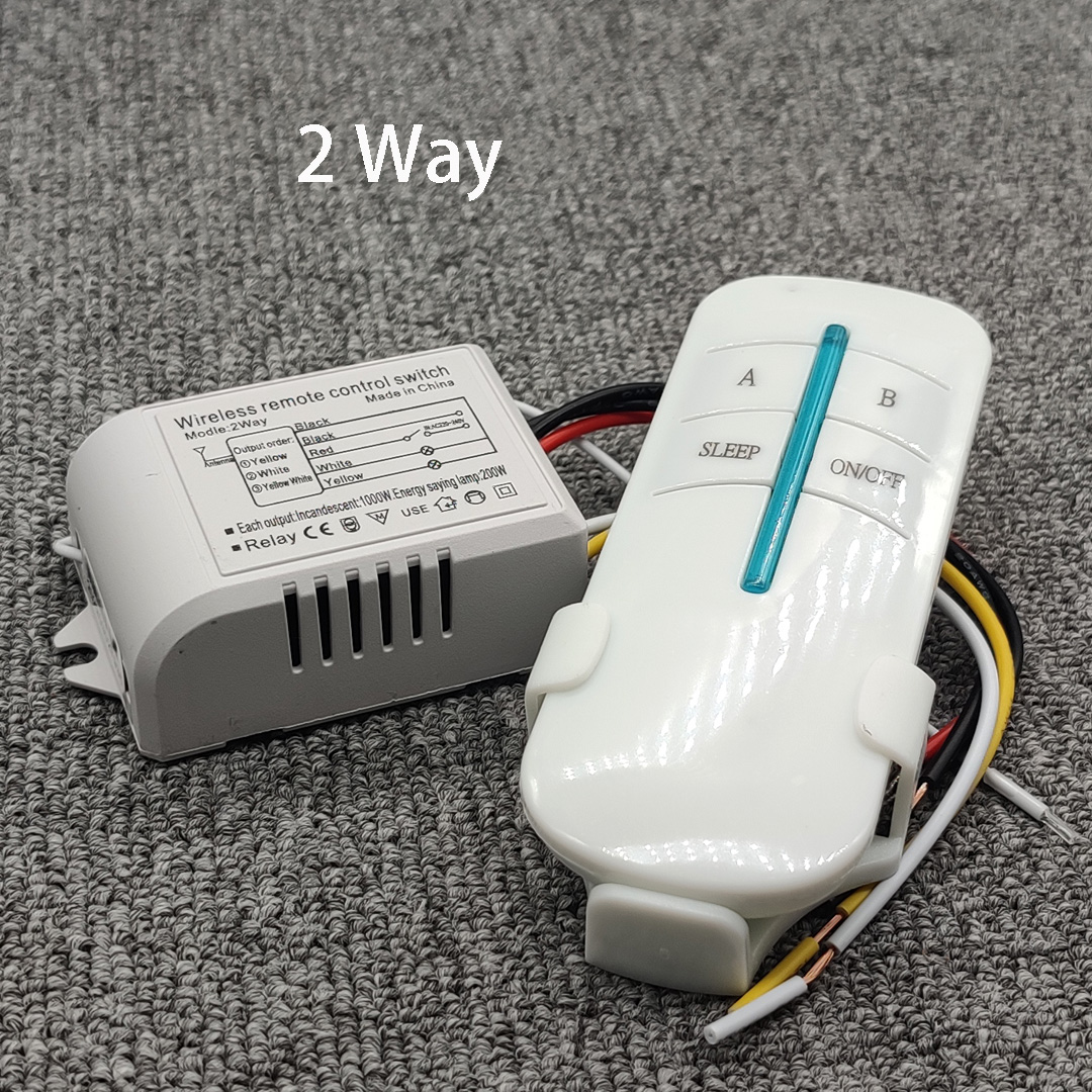 220V 1/2/3/4 Way ON/OFF wireless digital remote control manual remote control switch wireless control switch with Bracket: Gold