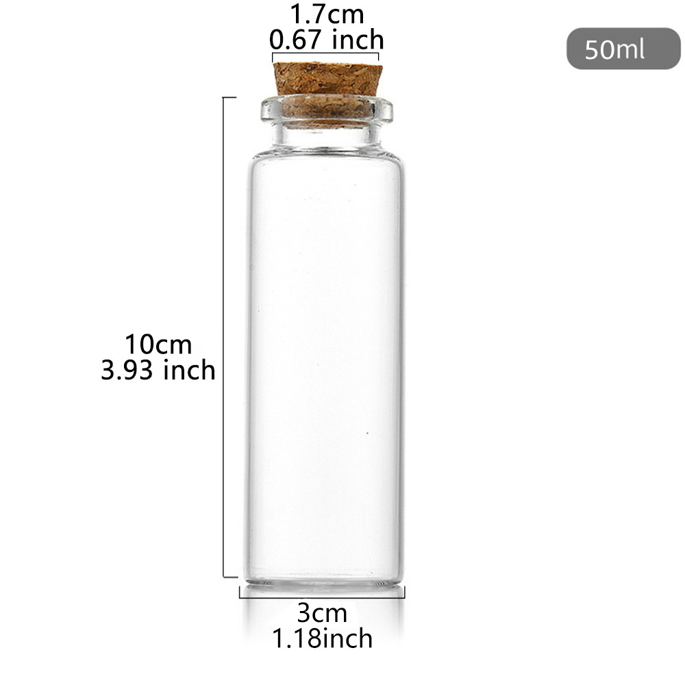 20 pièces 10ml 15ml 20ml 25ml 30ml jolies bouteilles de souhaits en verre transparent avec bouchon en liège bouteilles d'épices vides pots bricolage artisanat flacons: Bleu profond