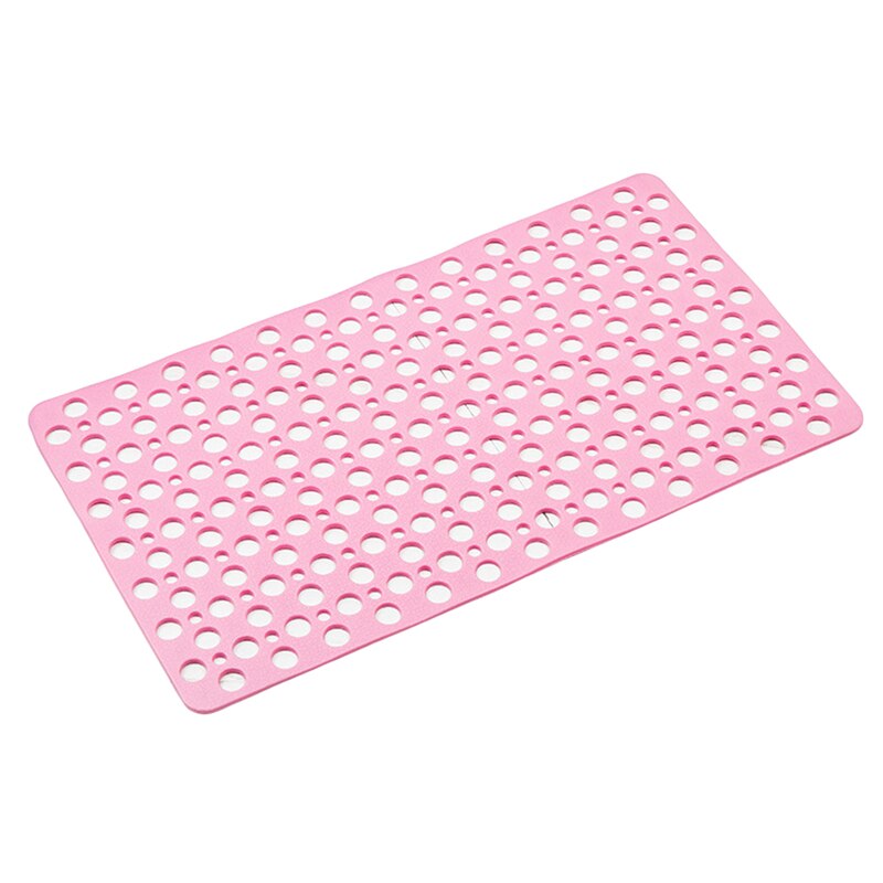 Bathroom Bathtub Anti-Slip Floor Mat Strong Suction Cup Lengthened Massage Bath Mat Shower Bathtub Mat: pink