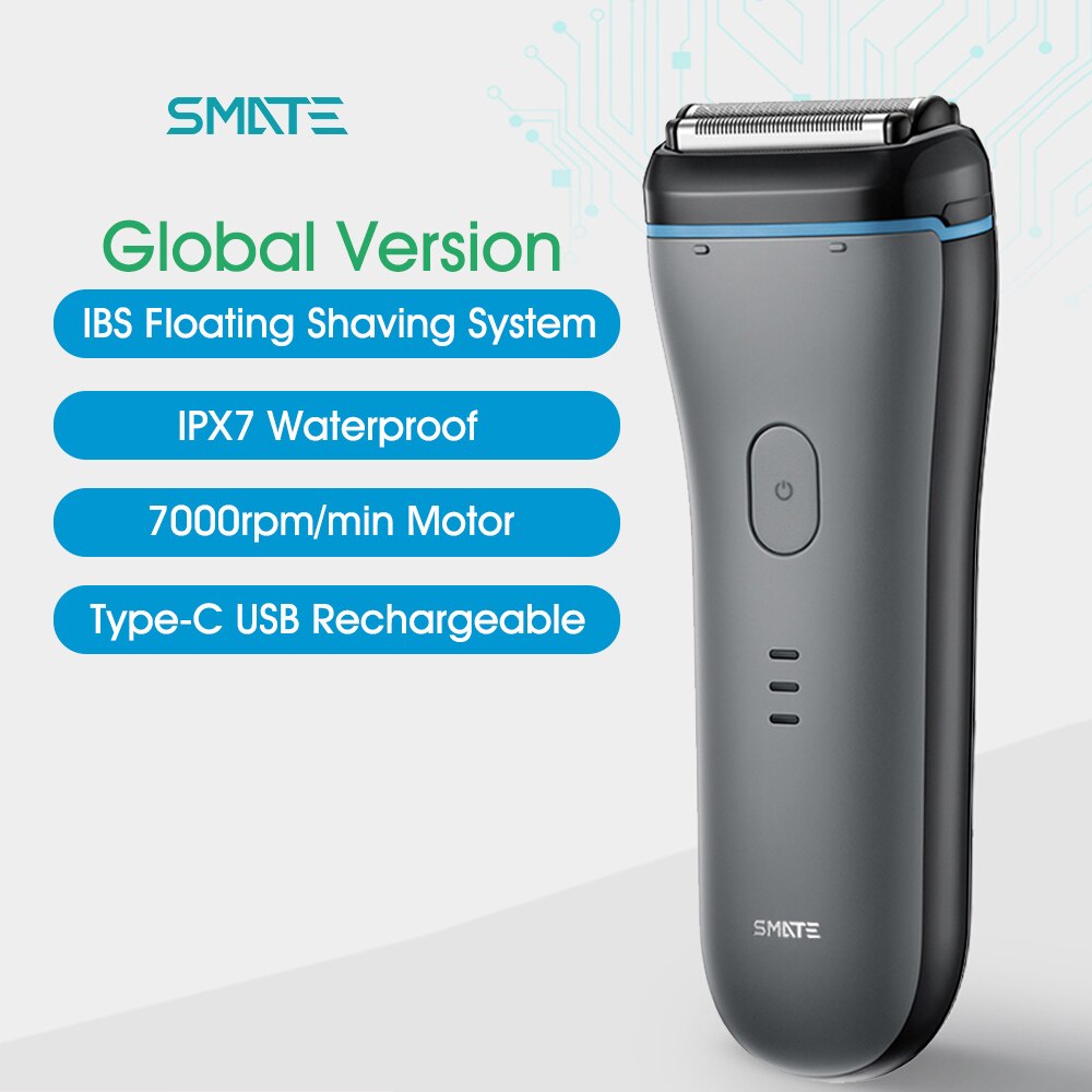 Nueva máquina de afeitar eléctrica para SMATE ST-W382, máquina de afeitar portátil para hombres, resistente al agua Afeitadora eléctrica, cabezal cortador magnético para hombre