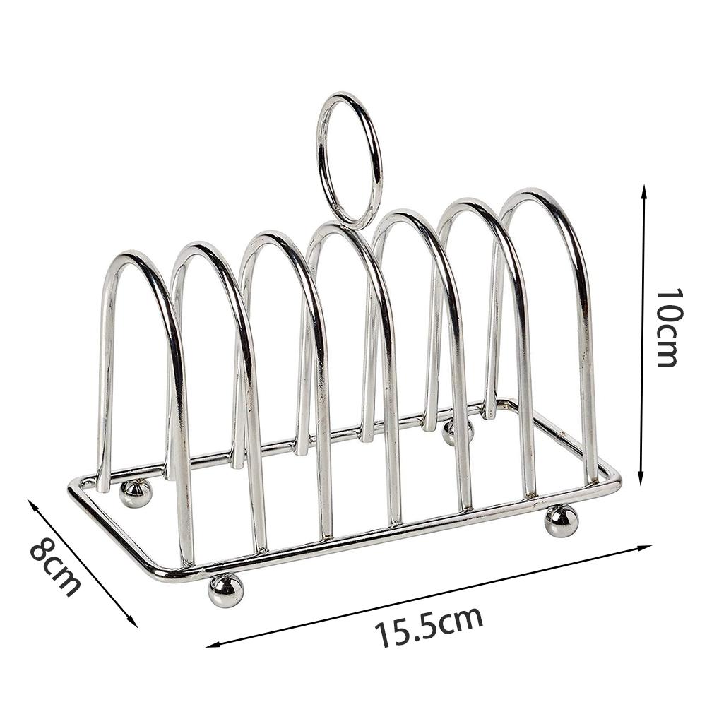 Prov mat display verktyg toast rack kök rostfritt stål 6 skivor fest restaurang bröd hållare frukost hem