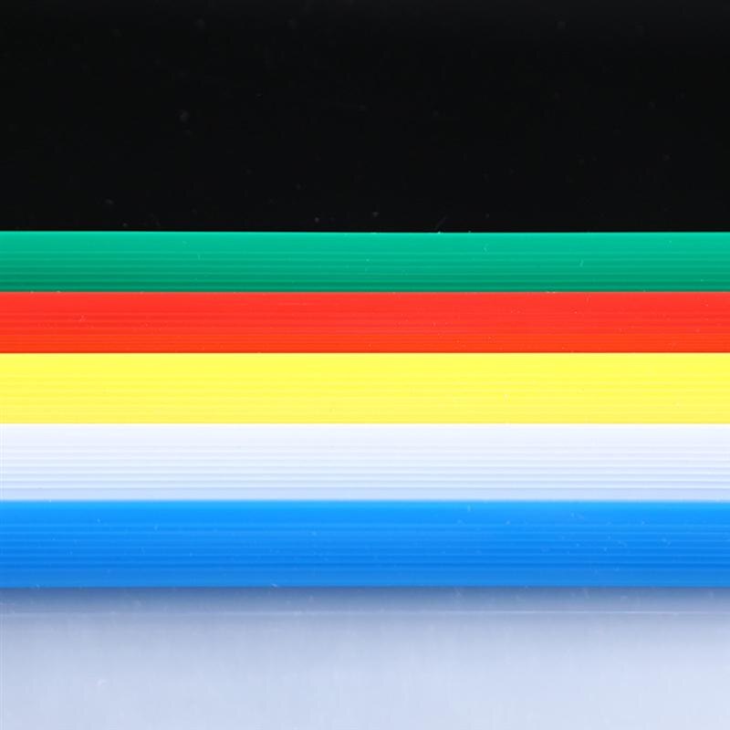 20pcs Sliding Bar File Clamps Transparent Plastic File Folders A4 Paper Organizer Report Contract File Holder for School Office