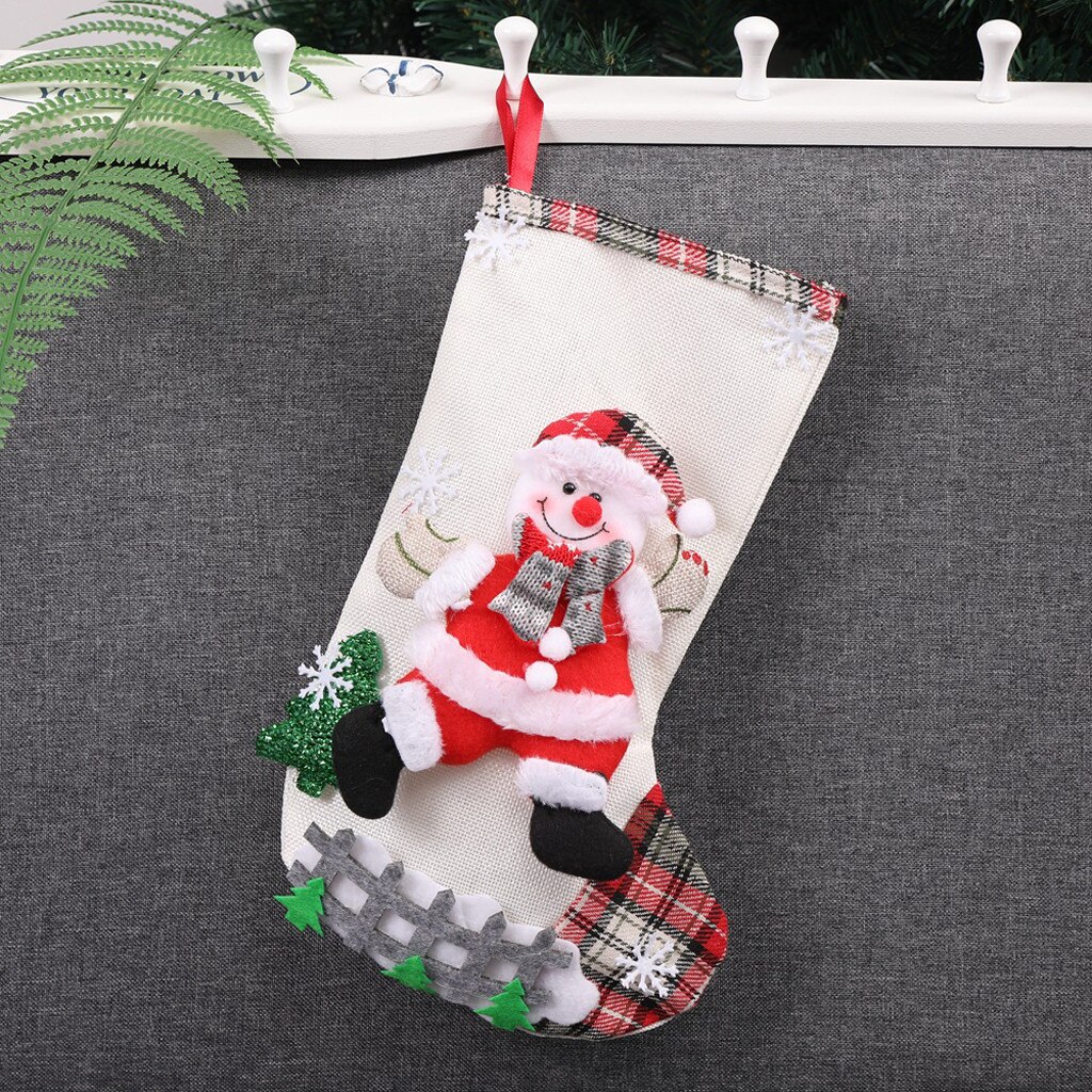 Jaar Kerst Kous Sack Xmas Candy Bag Kerst Decoraties Voor Huis Kerstboom Decor Kerst Kousen