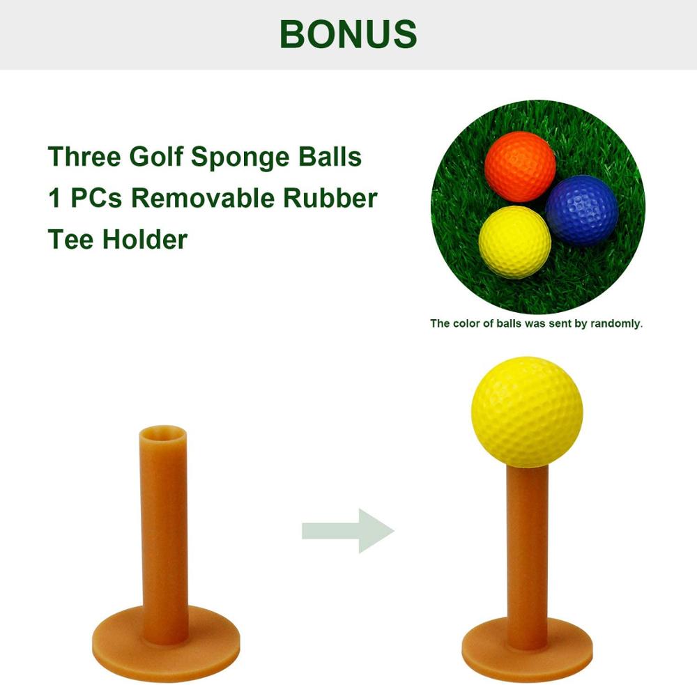 12”x 24” Golf Practice Hitting Mat with Tee Balls,Golf Mat Pad for Indoor Backyard Golf Chipping Driving Range Target Swing Aids