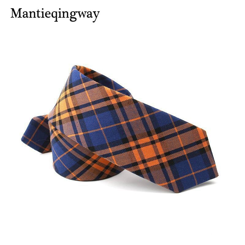 Corbatas de lazo a cuadros de 6cm estilo inglés para hombres y mujeres corbatas para boda Formal Wear Business Suit corbatas de algodón flaco