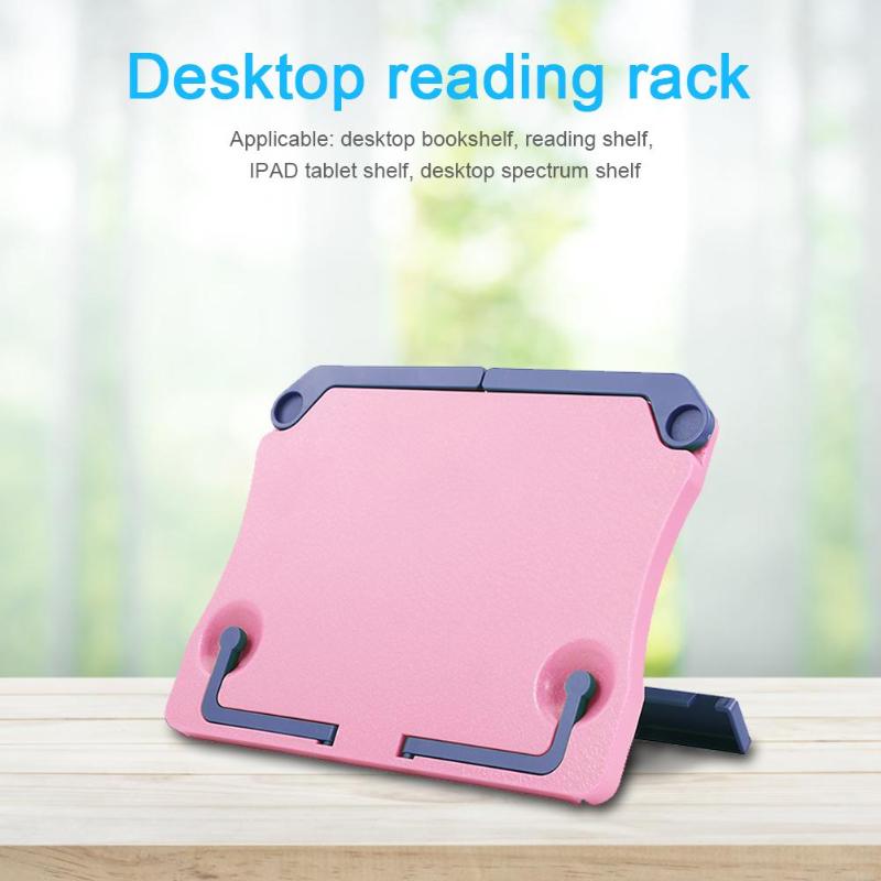 Sujetalibros de ABS plegable portátil, 5 colores, libro de lectura, lámina de soporte, estante de música, organizador de escritorio, soporte de teléfono y tableta