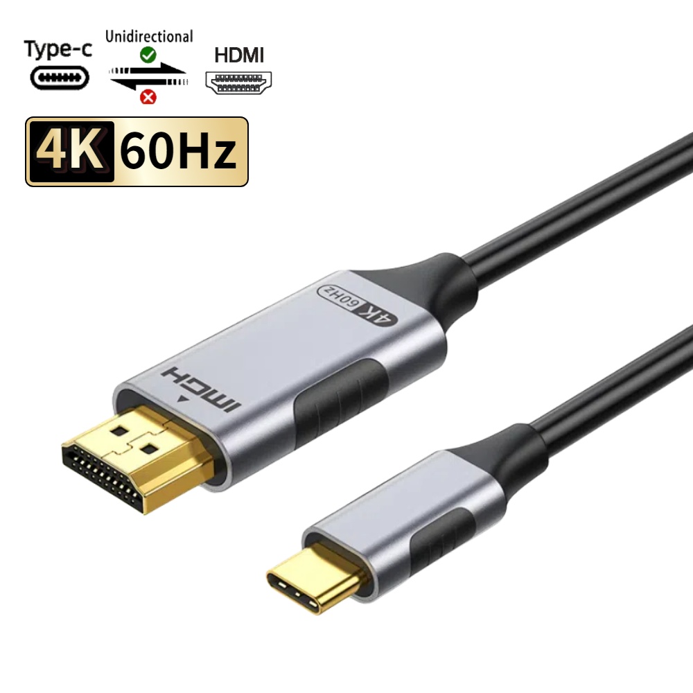 8K@60Hz USB C to HDMI 2.1 Cable 4K@144Hz 2K@240Hz Type C to HDMI 8K Cord Support HDCP 2.3/HDR10 Thunderbolt 3/4 Compatible: black / 3m