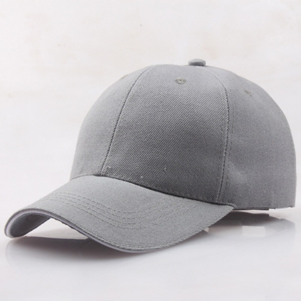 Gorras de béisbol de algodón para hombre y mujer, gorras de béisbol unisex de Color puro, ligeras, deportivas combinables con todo, unisex: Grey