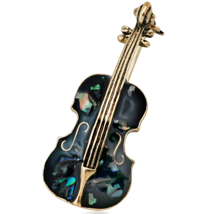 Mode Muziekinstrumenten Gitaar Viool Cello Piano voor Vrouwen Meisje Kinderen Kraag Broche Cap Rugzak Pak Pin: Blauw