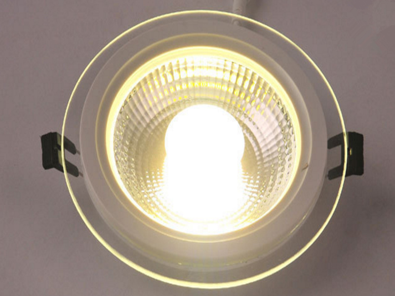 5w 10w 15w 25w led panel downlight rundt glass deksel lys høy lyse cob tak innfelte innendørs lamper  ac85-265v +  driver