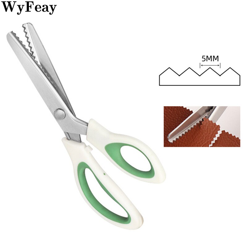 Chisel Pinking Shears Scissors Cutting Serrated Scalloped Sewing Tailor Zigzag DIY Cut Fabric Scissor Paper Tools