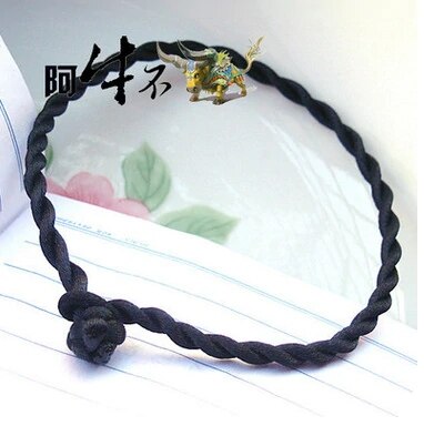 Pulseras de cuerda hechas a mano para hombre y mujer, 1 Uds., color rojo de la suerte, joyería para parejas: black