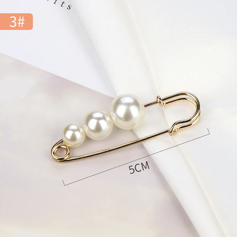 2/4 Uds broche de perlas alfileres suéter chal Clips imitación perla diamantes de imitación Collar Pin de seguridad para mujer chica ropa vestido Accesorios: S / Lavanda